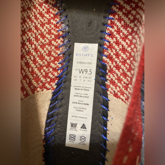 Rothy's 9.5 red check EUC - Picture 5 of 5